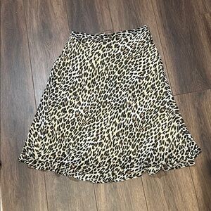 Roz & Ali Cream and Black A-Line Midi Skirt Cocktail